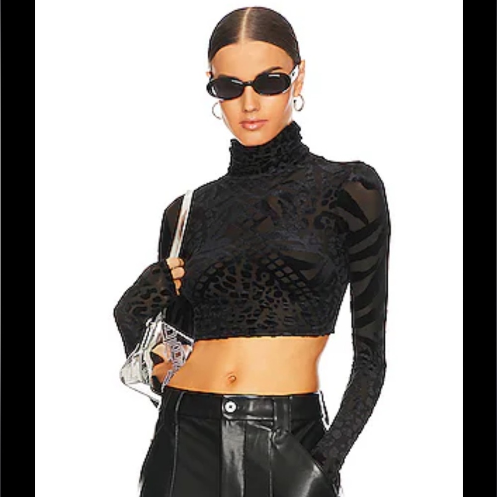 AFRM Micaela Velvet Top in Animal